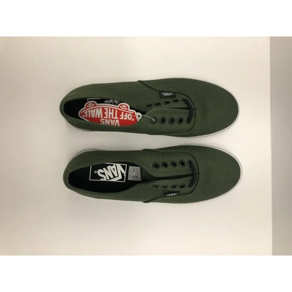 VANS Authentic Green Lace Up Sneakers Womens Size 5 Men 3.5 - Picture 2 of 10